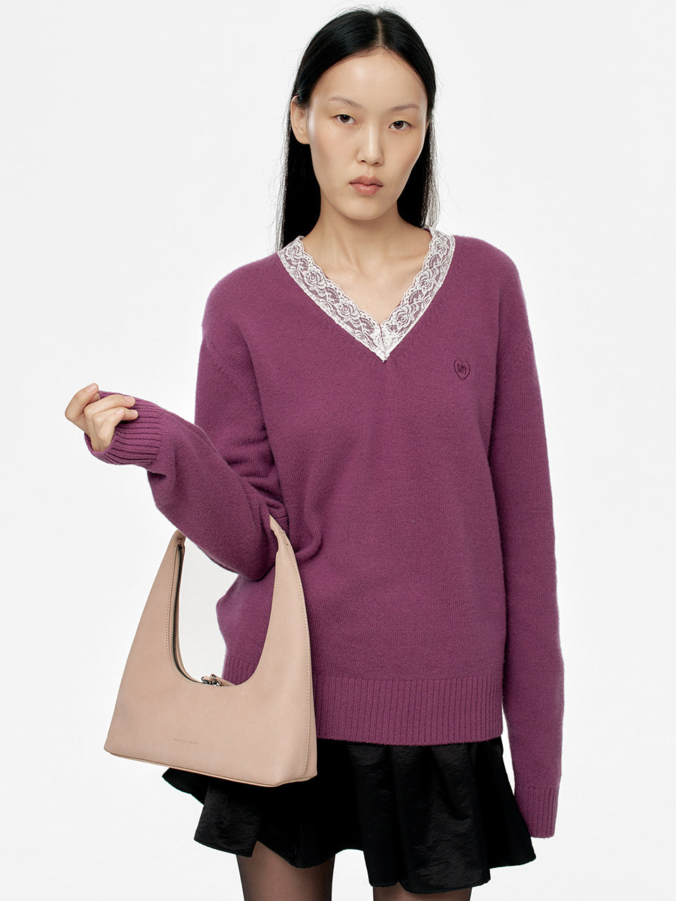 Marge Sherwood - Hobo Shoulder (Peach Beige Nubuck) product image 2 | TRAB K-Fashion Australia
