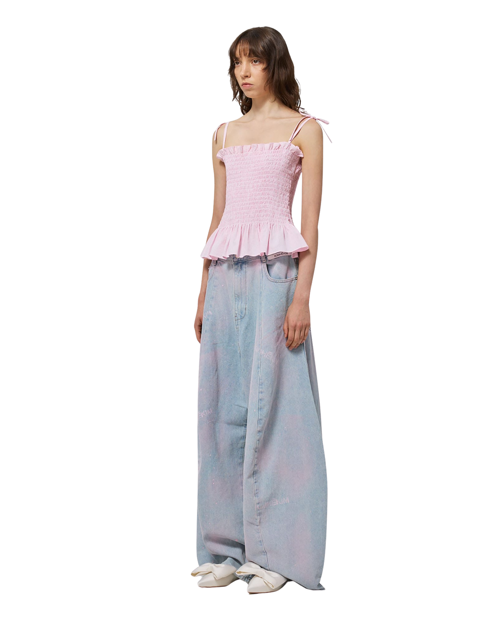 Kimhe Kim - Spray Dyed Balloon Fit Jeans (Sky Blue) product image 6 | TRAB K-Fashion Australia
