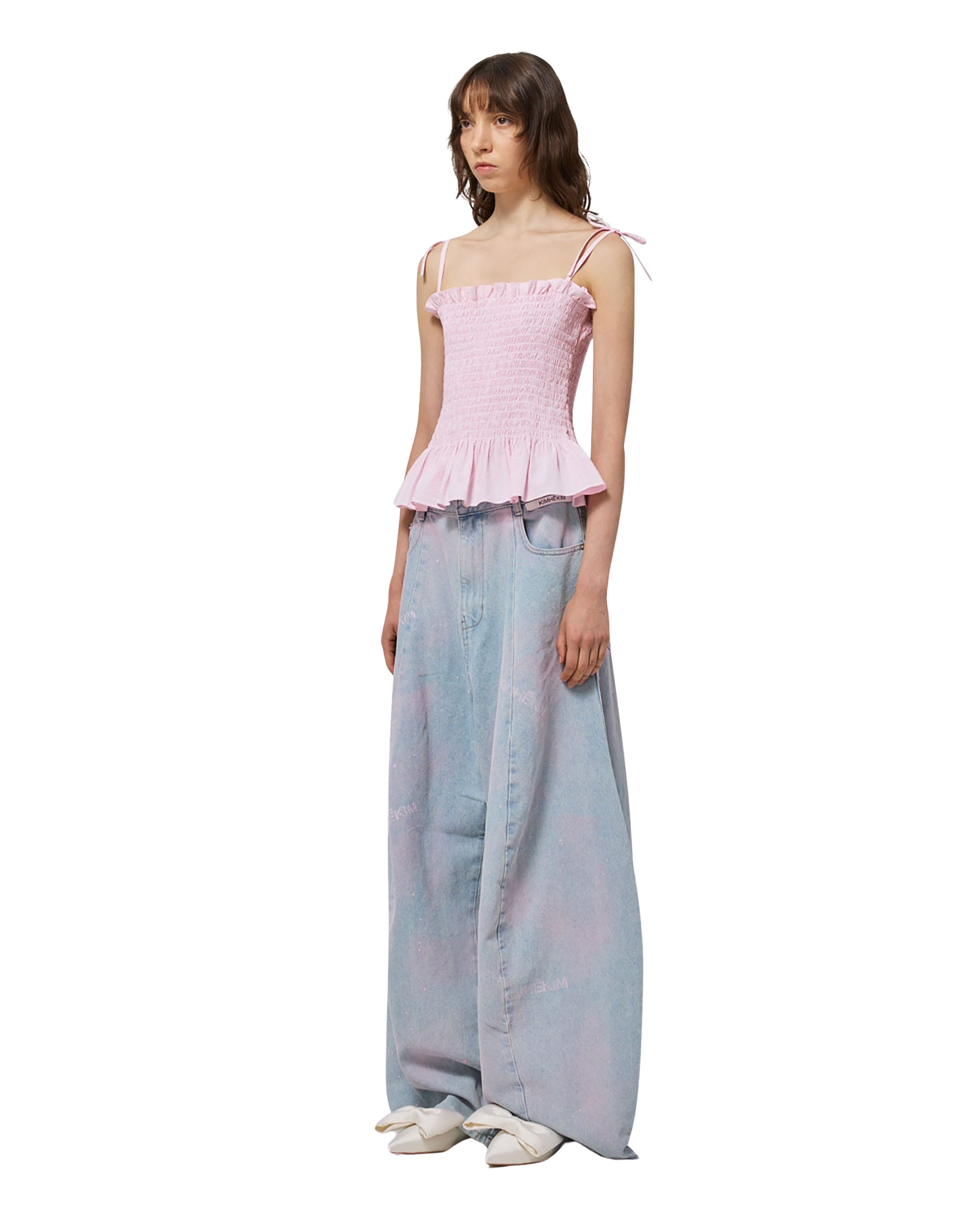Kimhe Kim - Spray Dyed Balloon Fit Jeans (Sky Blue) product image 6 | TRAB K-Fashion Australia