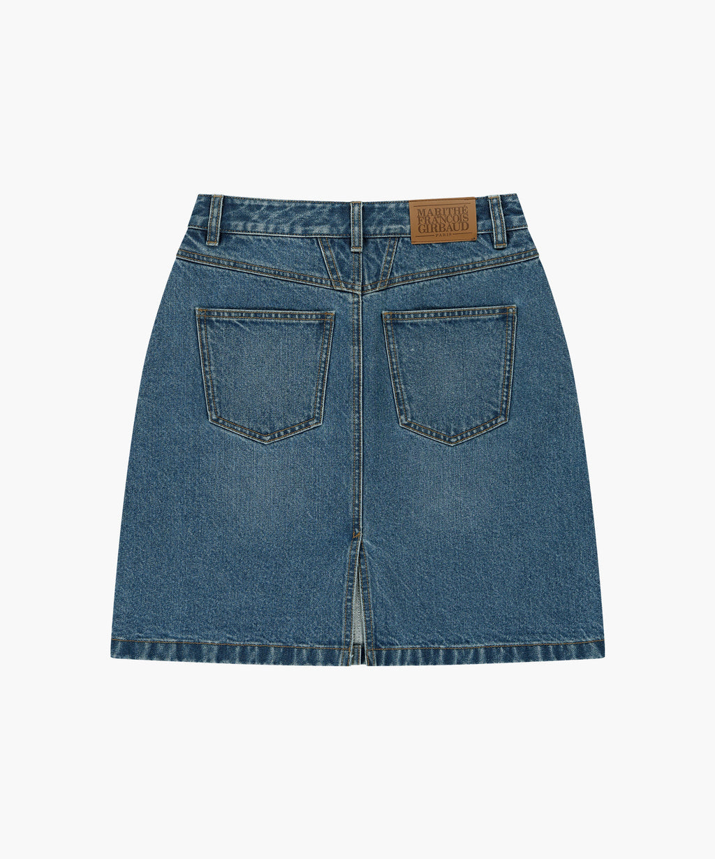 Marithe & Francois Girbaud - [Pre-order – Ships 30 Sep] H-line Denim Skirt (Blue) product image 2 | TRAB K-Fashion Australia