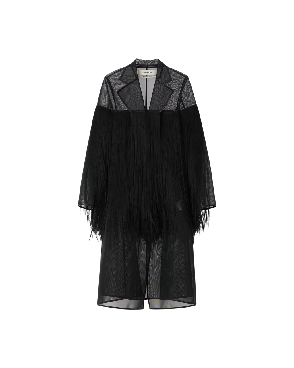 Kimhe Kim - Pearl Buttons Silk Organza Coat (Black) product image 3 | TRAB K-Fashion Australia