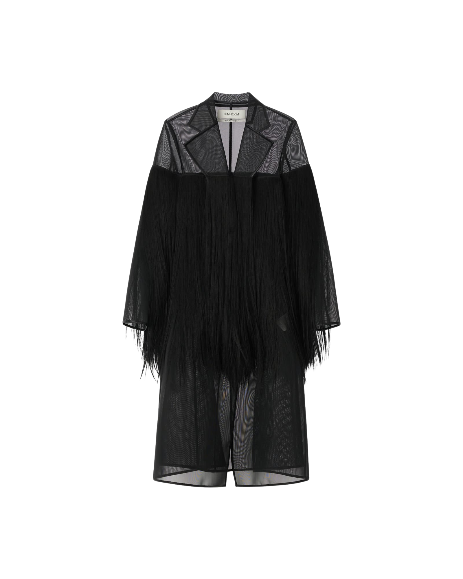 Kimhe Kim - Pearl Buttons Silk Organza Coat (Black) product image 3 | TRAB K-Fashion Australia