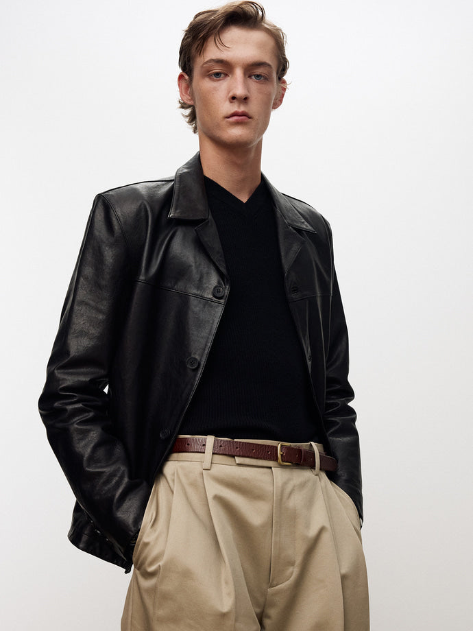 Tonywack - Vegetable Tanned Lamb Leather Jacket (Black) product image 9 | TRAB K-Fashion Australia