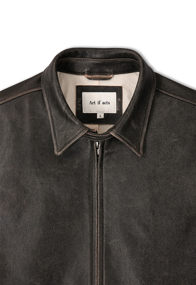 Art if acts - Vintage Leather Swing Jacket (Vintage Wood) product image 7 | TRAB K-Fashion Australia