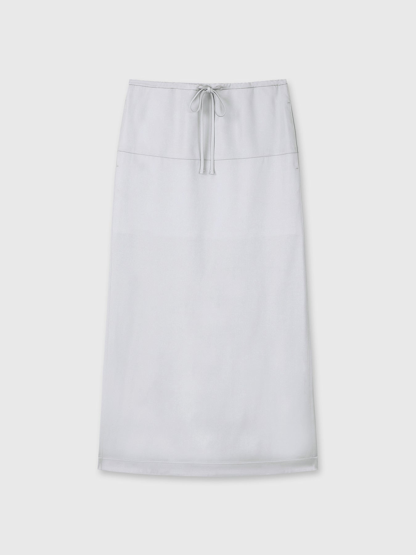 Tonywack - Satin Drawstring Midi Skirt (Silver) product image 8 | TRAB K-Fashion Australia