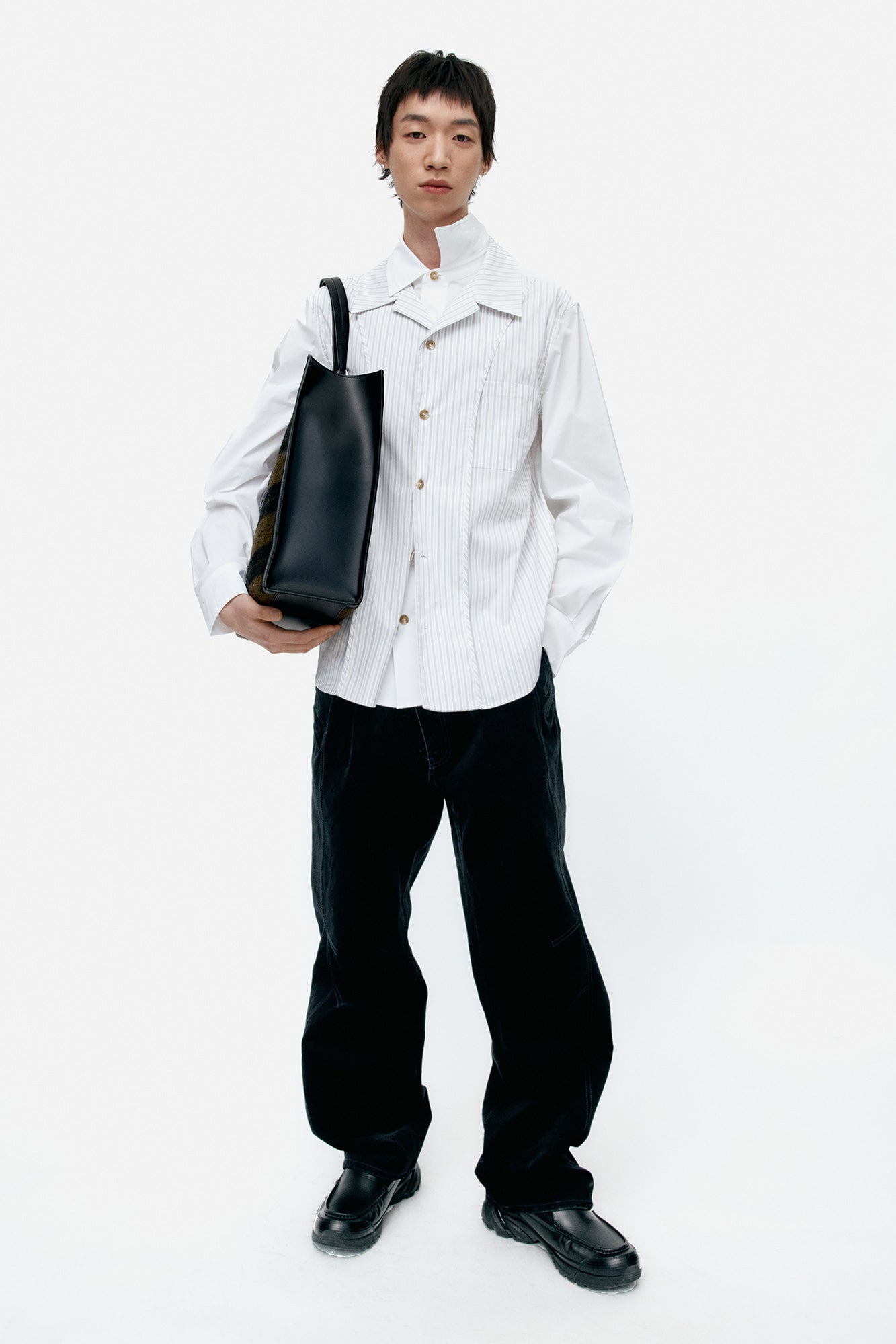 Andersson Bell - Open Collar Layered Shirts (White) product image 4 | TRAB K-Fashion Australia