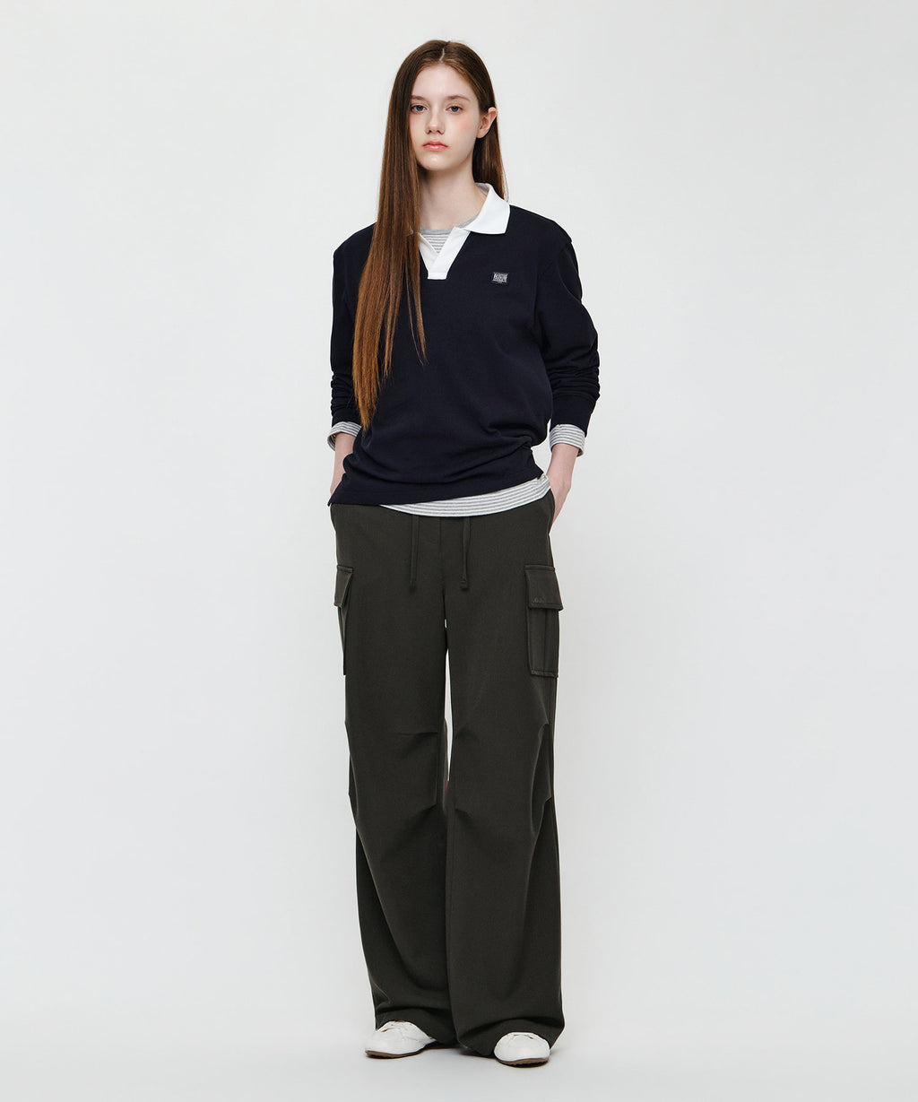 Marithe & Francois Girbaud - Collar Pique Long Sleeve Tee (Navy) product image 4 | TRAB K-Fashion Australia