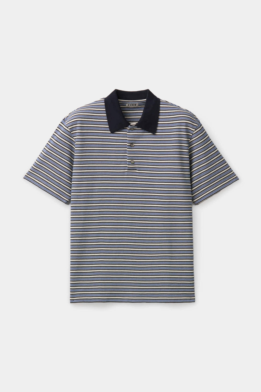 Coor - Multi-Pin Stripe Polo Shirt (Blue) product image 1 | TRAB K-Fashion Australia