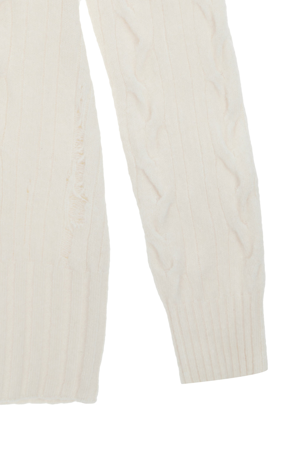 Matin Kim - Damage Point Cable Knit Dress (Ivory) product image 4 | TRAB K-Fashion Australia
