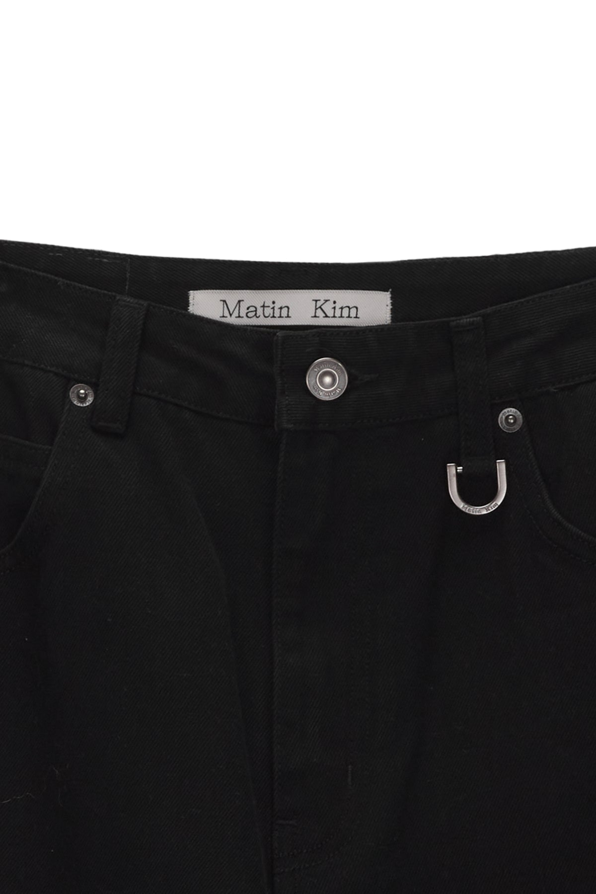 Matin Kim - Double Knee Cotton Denim Pants (Black) product image 3 | TRAB K-Fashion Australia