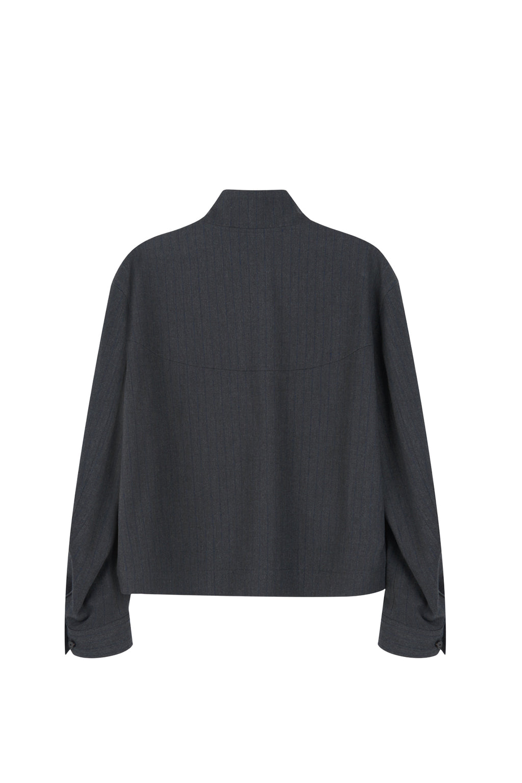 Stu - High Neck Crop Stripe Jacket (Grey) product image 18 | TRAB K-Fashion Australia