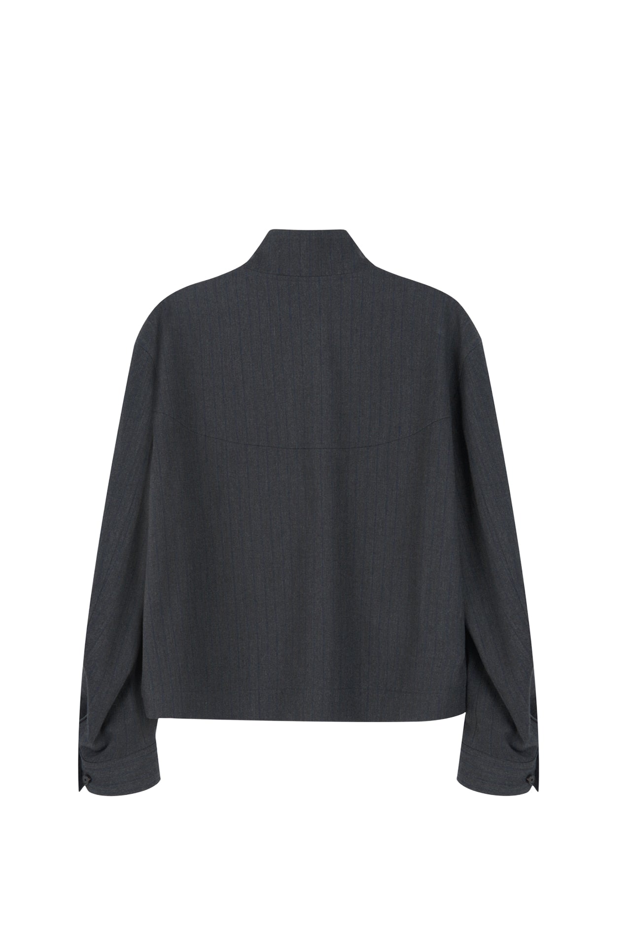 Stu - High Neck Crop Stripe Jacket (Grey) product image 18 | TRAB K-Fashion Australia