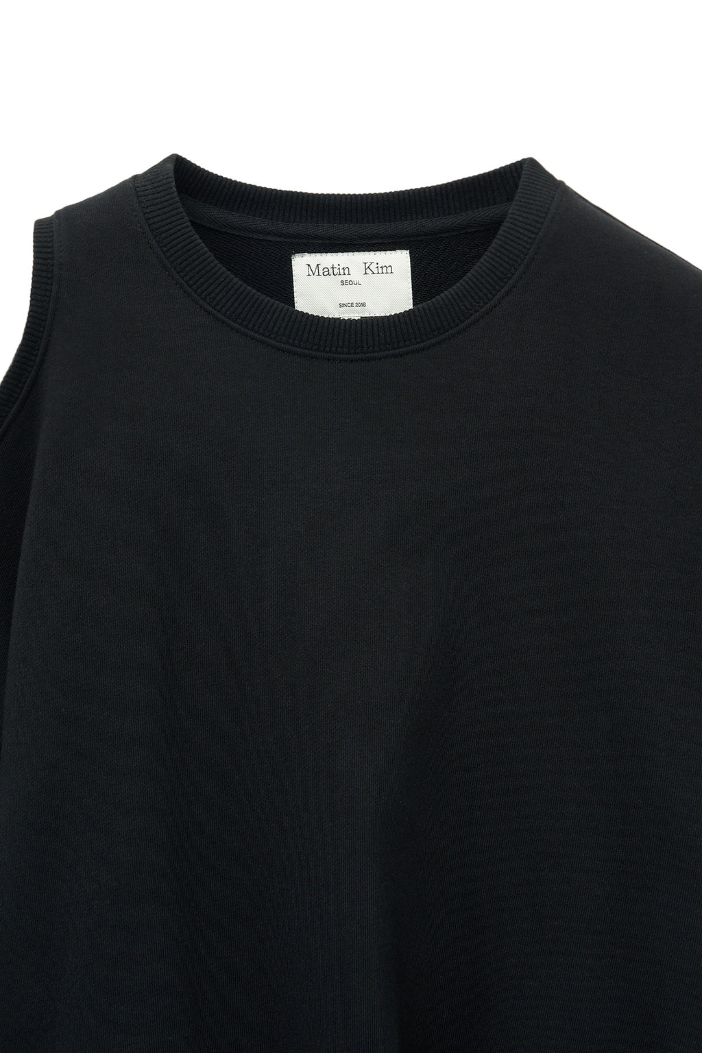 Matin Kim - Shoulder Hole Sweatshirt (Black) product image 3 | TRAB K-Fashion Australia