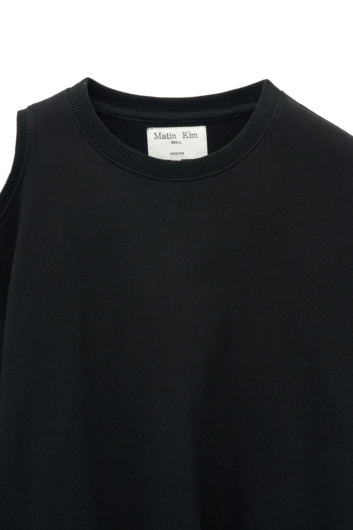 Matin Kim - Shoulder Hole Sweatshirt (Black) product image 3 | TRAB K-Fashion Australia