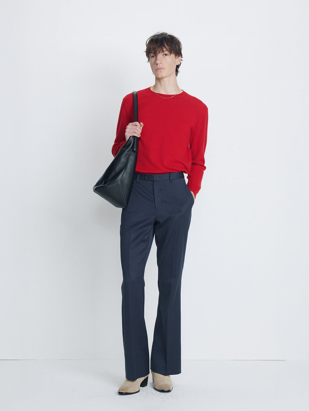 Tonywack - Super Fine Merino Wool Crew-Neck Knit (Red) product image 2 | TRAB K-Fashion Australia
