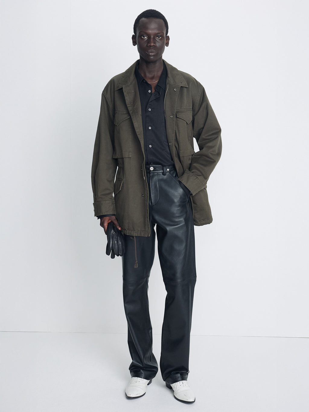Tonywack - Garment Washed Cotton Field Jacket (Olive) product image 4 | TRAB K-Fashion Australia