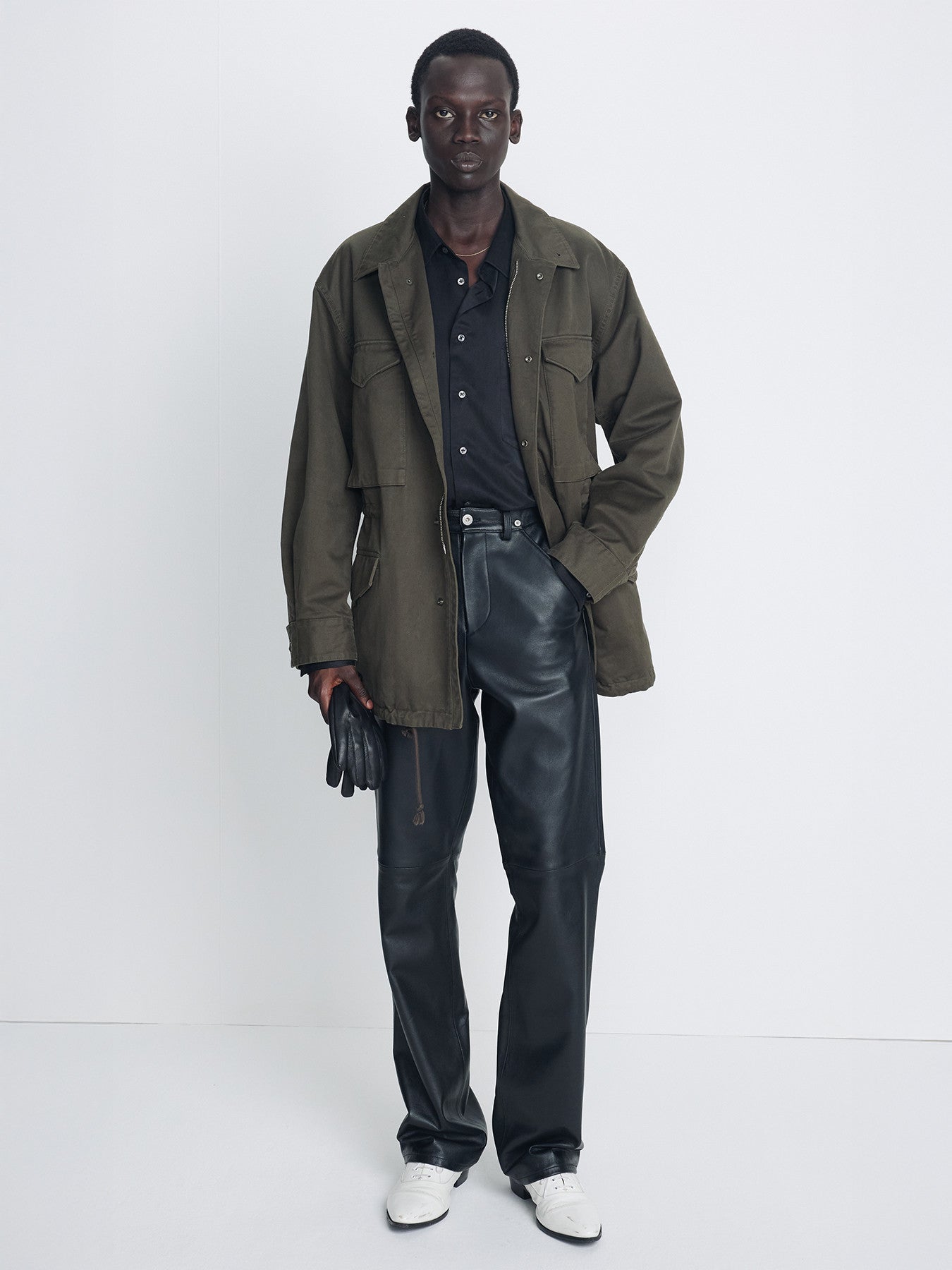 Tonywack - Garment Washed Cotton Field Jacket (Olive) product image 4 | TRAB K-Fashion Australia