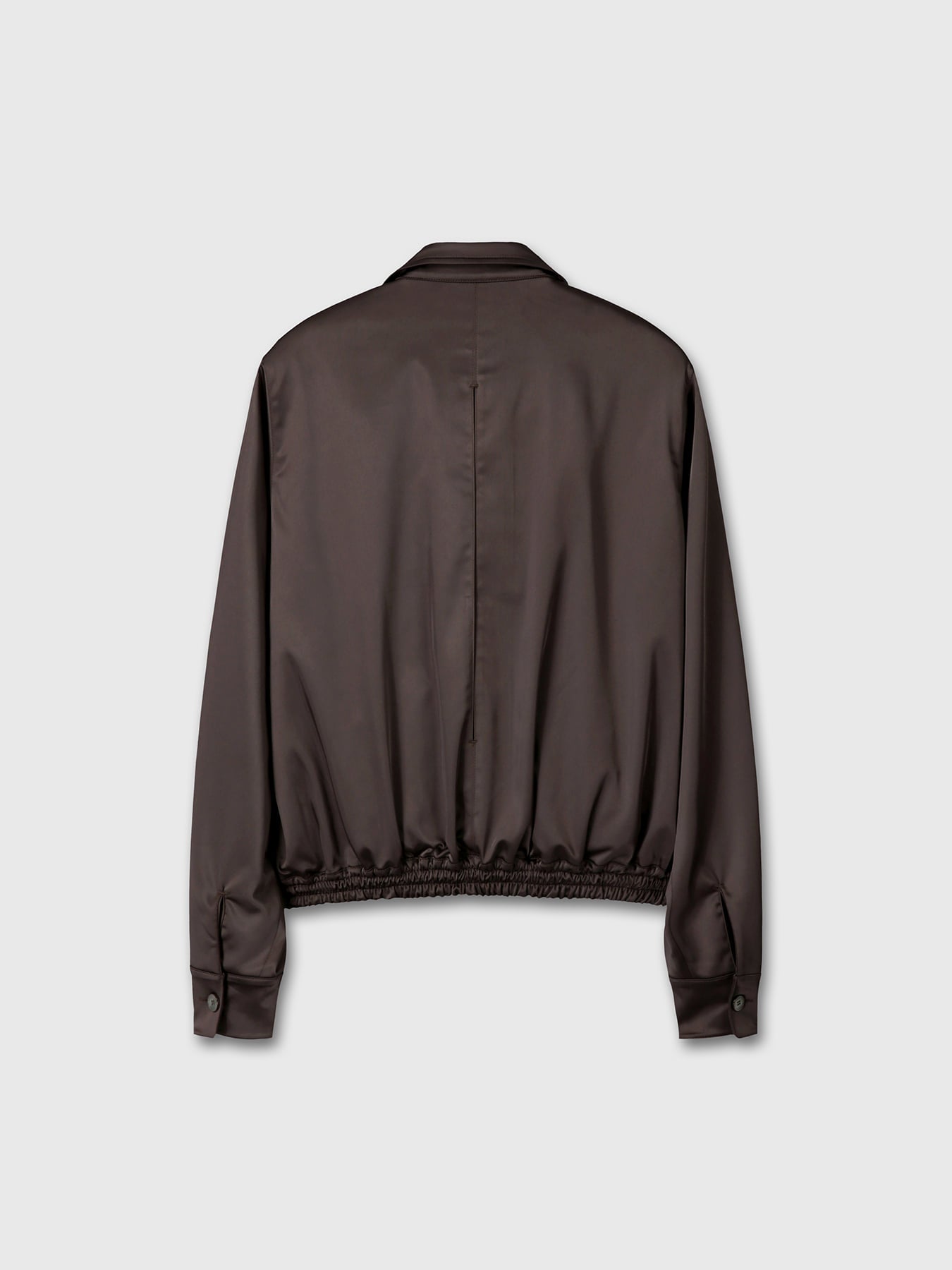 Tonywack - Silky Zippered Blouson Jacket (Brown) product image 10 | TRAB K-Fashion Australia