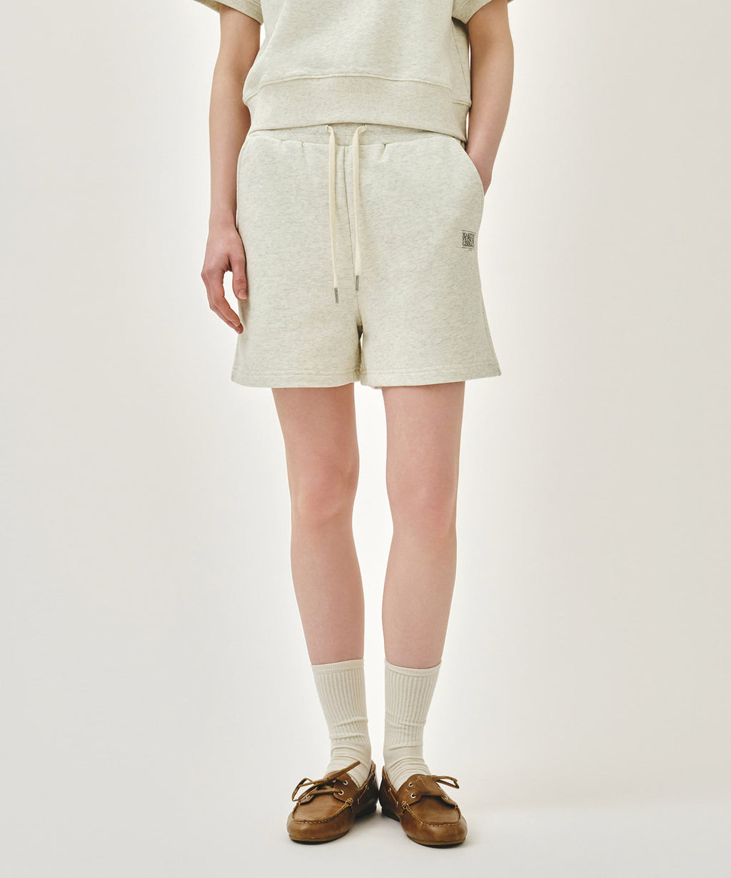 Marithe & Francois Girbaud - Vintage Classic Logo Sweat Shorts (Oatmeal) product image 2 | TRAB K-Fashion Australia