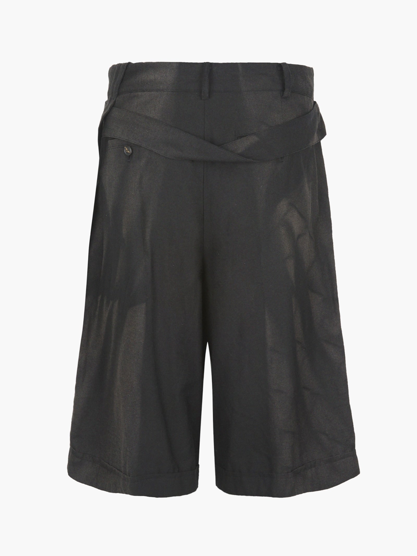 Jiyong Kim - Sun-Bleched Layered Half Trousers (Black) product image 8 | TRAB K-Fashion Australia