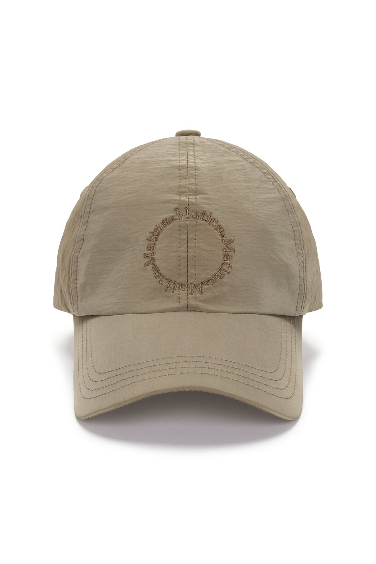 Matin Kim - Crisp Logo Ball Cap (Dark Beige) product image 1 | TRAB K-Fashion Australia