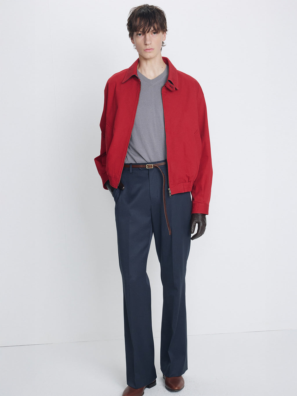Tonywack - Garment Washed Cotton Blouson (Red) product image 3 | TRAB K-Fashion Australia