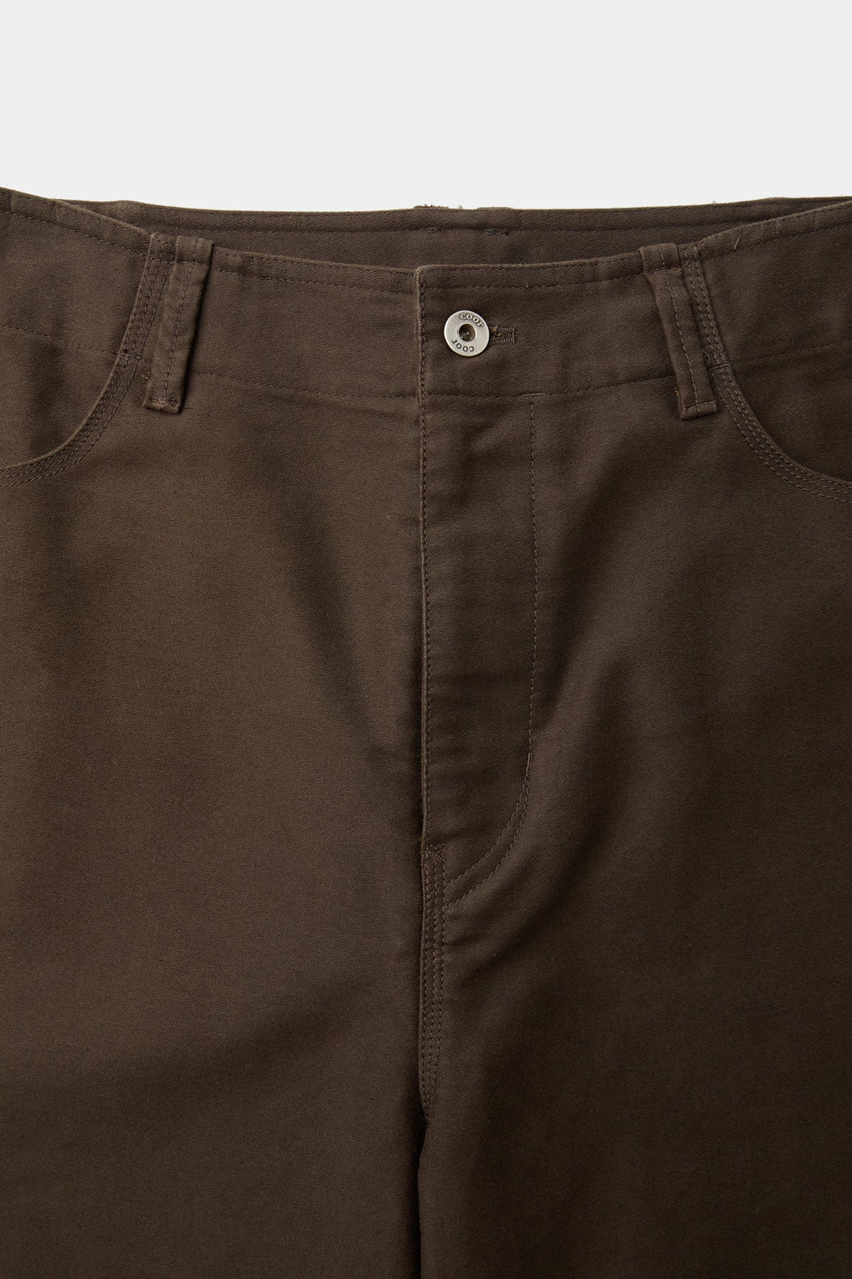 Coor - Deep Curved Jumbo Washed Pants (Washed Dark Brown) product image 5 | TRAB K-Fashion Australia