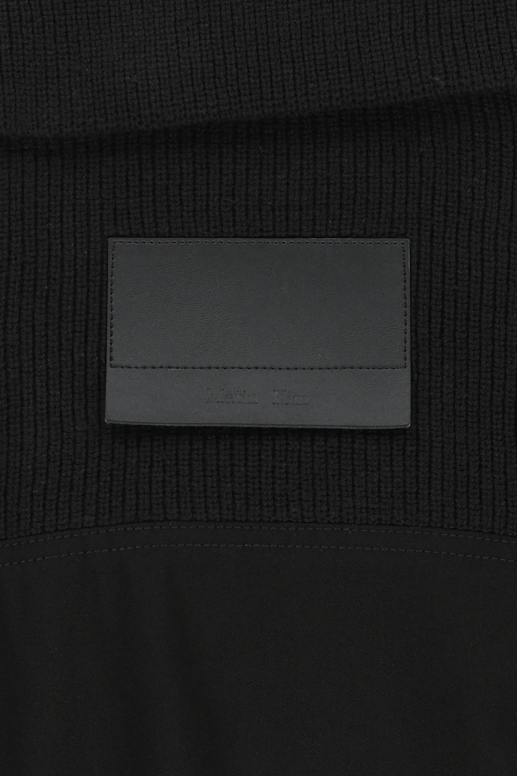 Matin Kim - Asymmetric Knit Panel Jumper (Black) product image 5 | TRAB K-Fashion Australia
