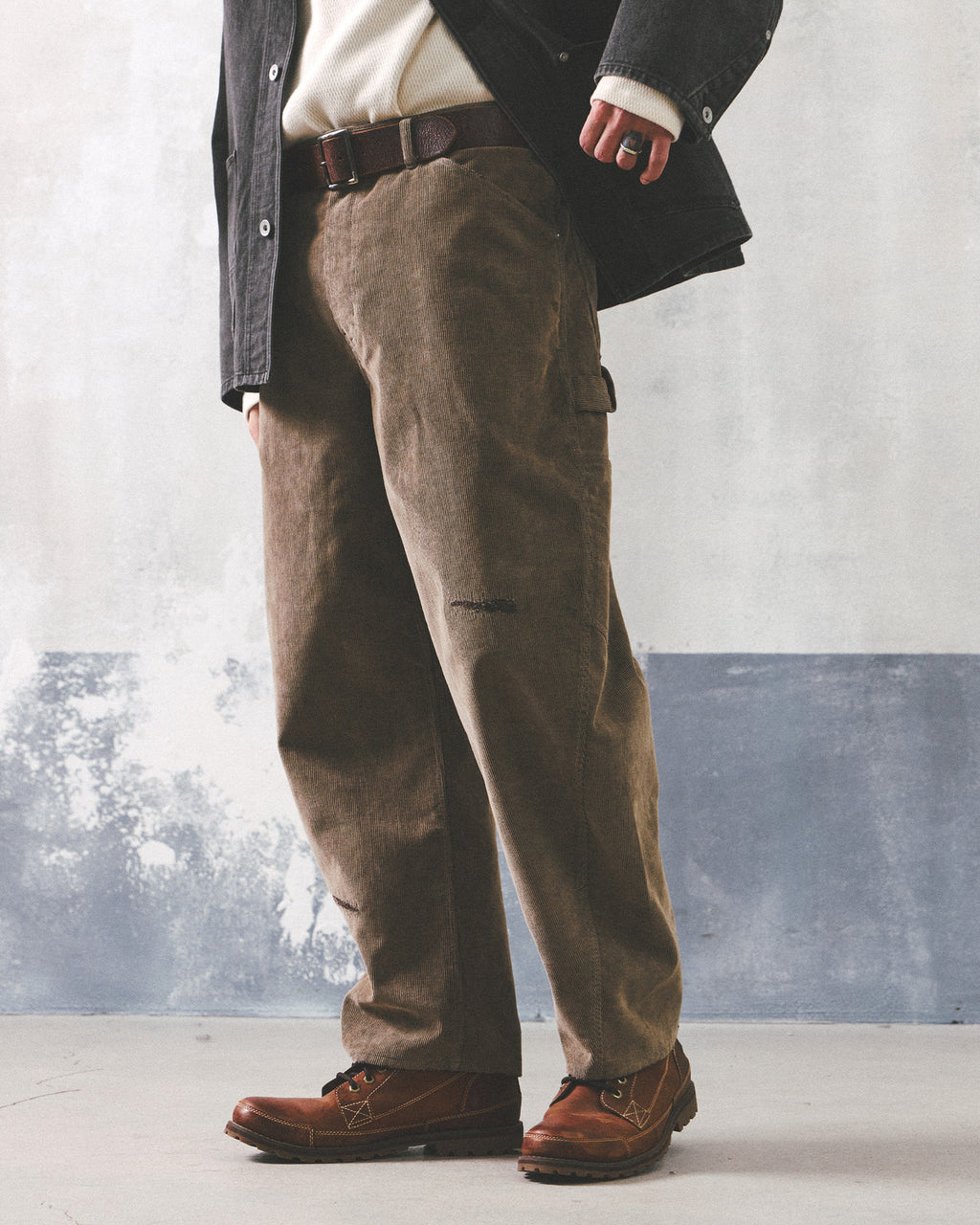 Eastlogue - Damaged Carpenter Pants (Sand Corduroy) product image 2 | TRAB K-Fashion Australia