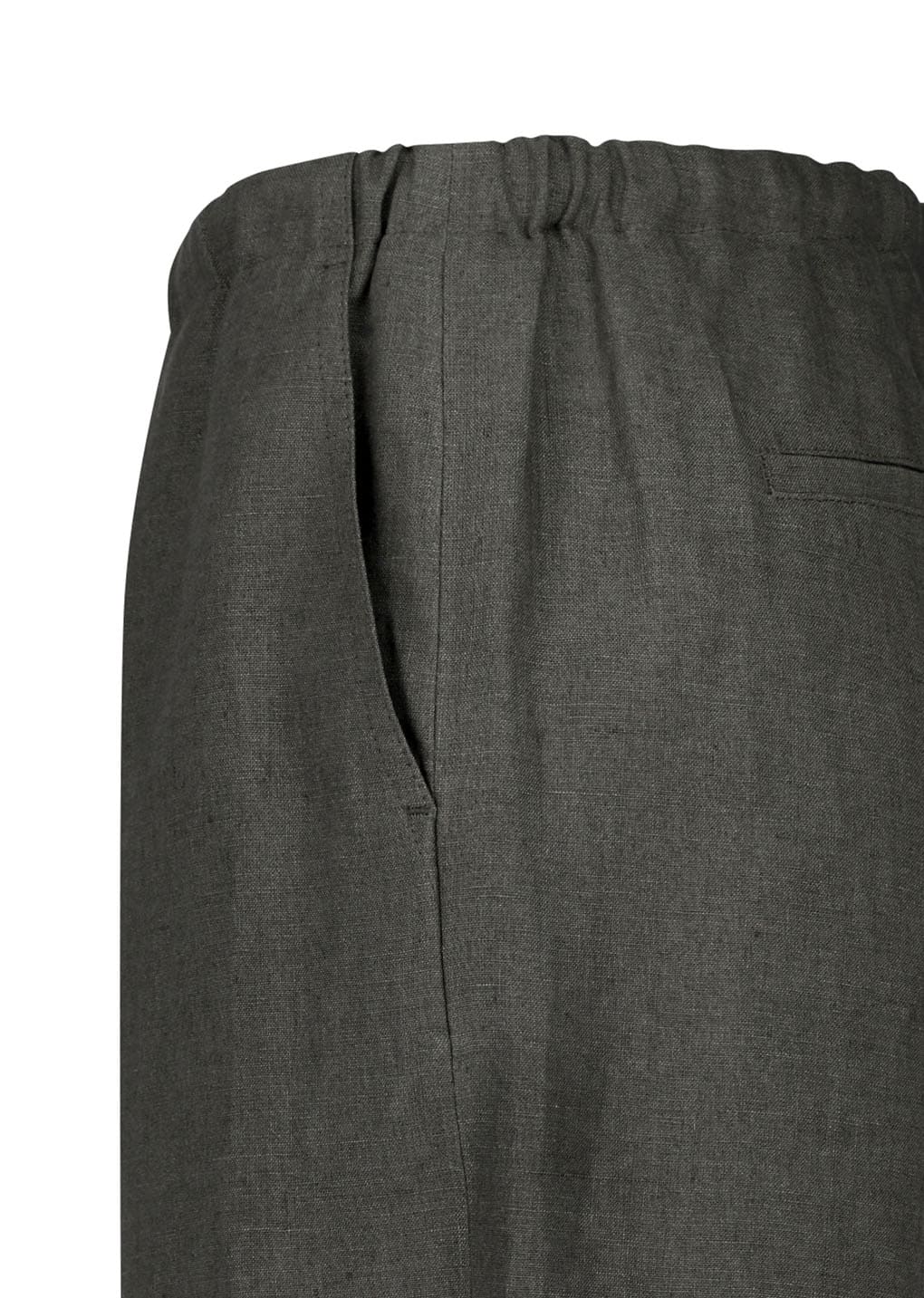 Amomento - Linen Banding Pants (Khaki Grey) product image 8 | TRAB K-Fashion Australia