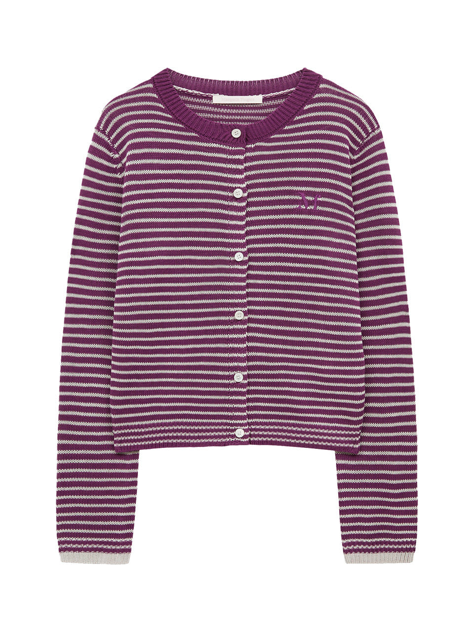 Margarin Fingers - Logo Stripe Cardigan (Purple) product image 2 | TRAB K-Fashion Australia