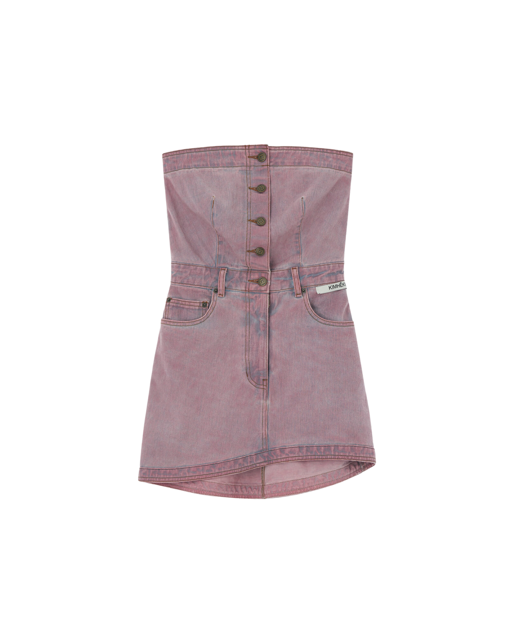 Kimhe Kim - Bandeau Denim Mini Dress (Pink) product image 6 | TRAB K-Fashion Australia