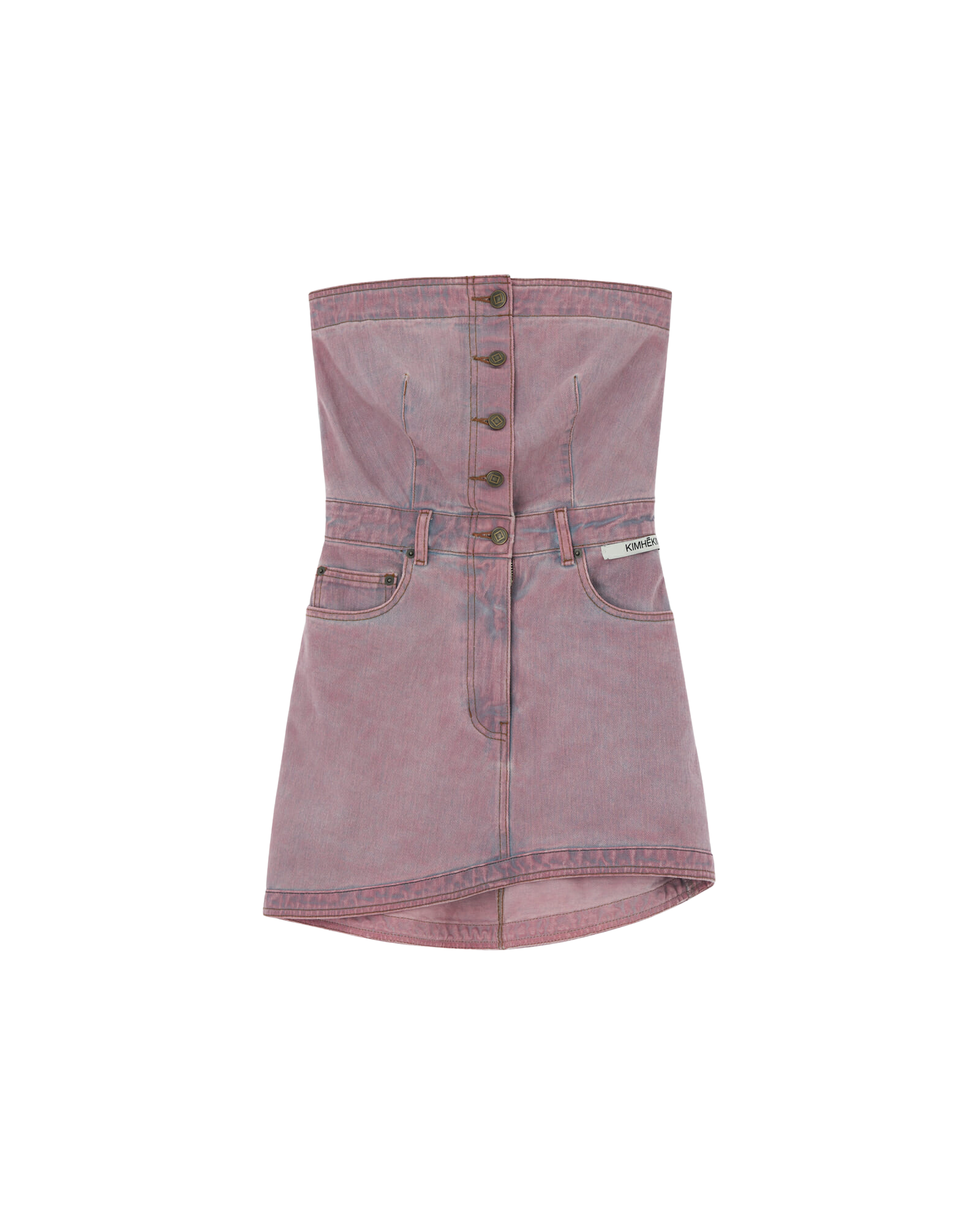 Kimhe Kim - Bandeau Denim Mini Dress (Pink) product image 6 | TRAB K-Fashion Australia
