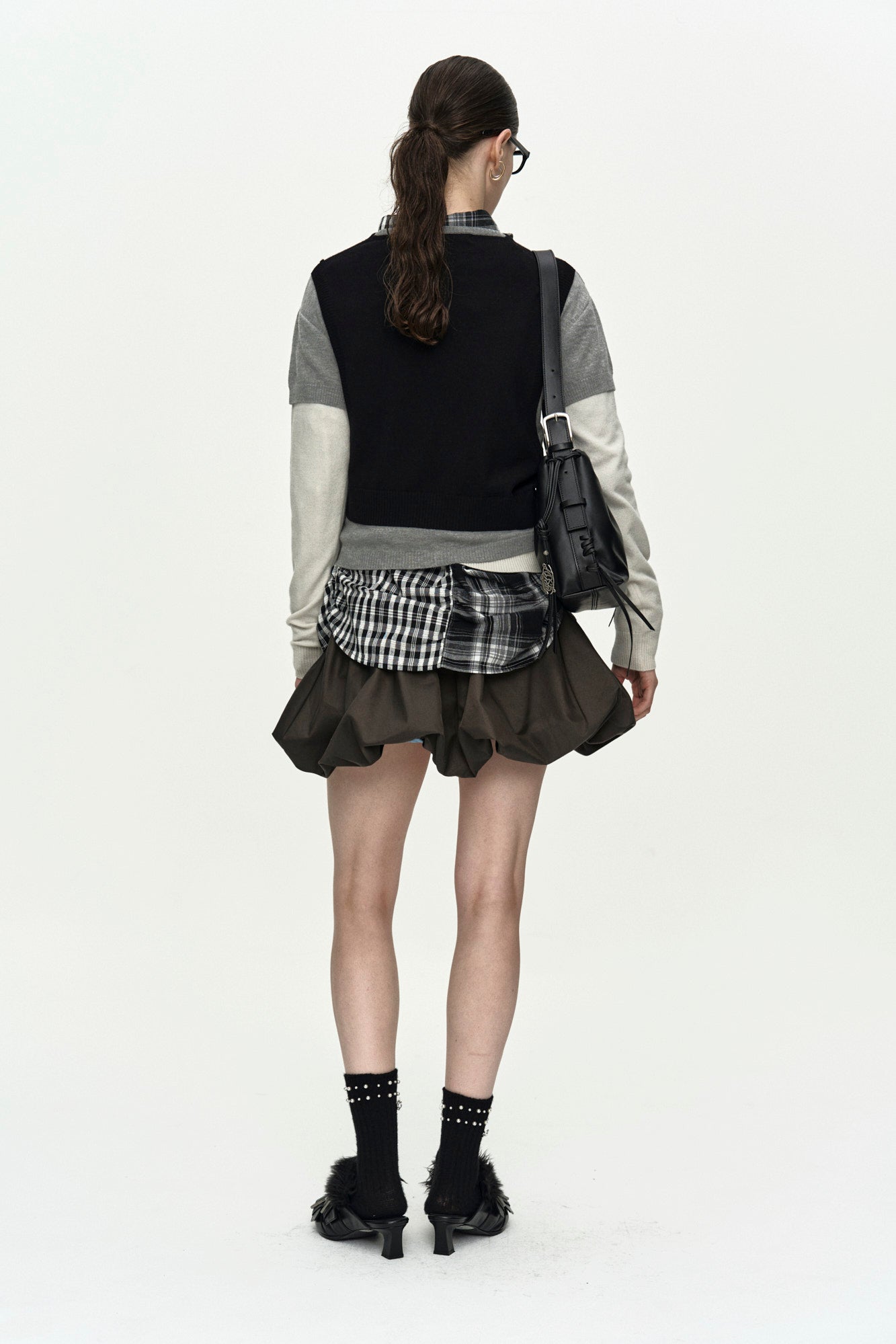 Andersson Bell - Tres Over Layered Sweater (Black) product image 4 | TRAB K-Fashion Australia
