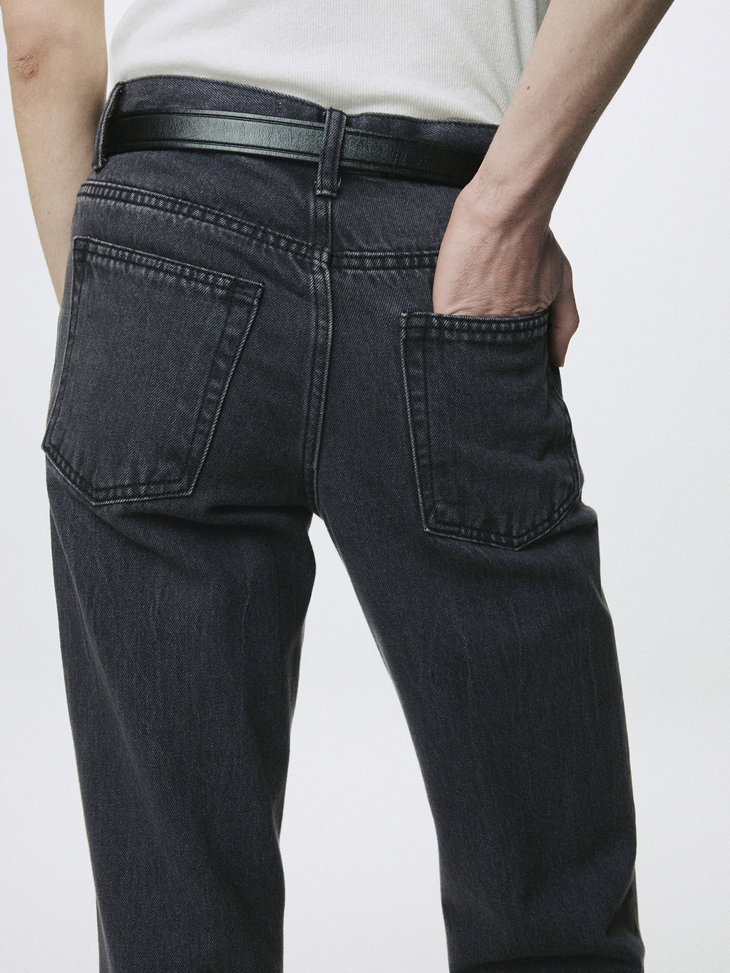 Tonywack - Flared-Leg Distressed Denim Jeans (Washed Black) product image 9 | TRAB K-Fashion Australia