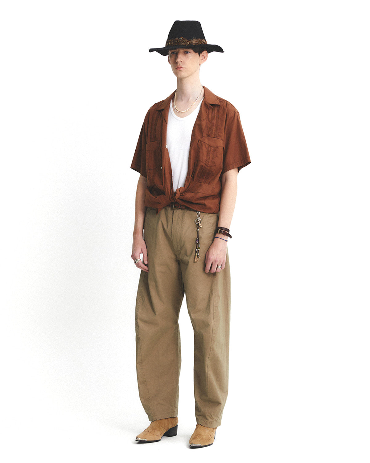 Eastlogue - Guayabera Half Shirts (Brown) product image 4 | TRAB K-Fashion Australia