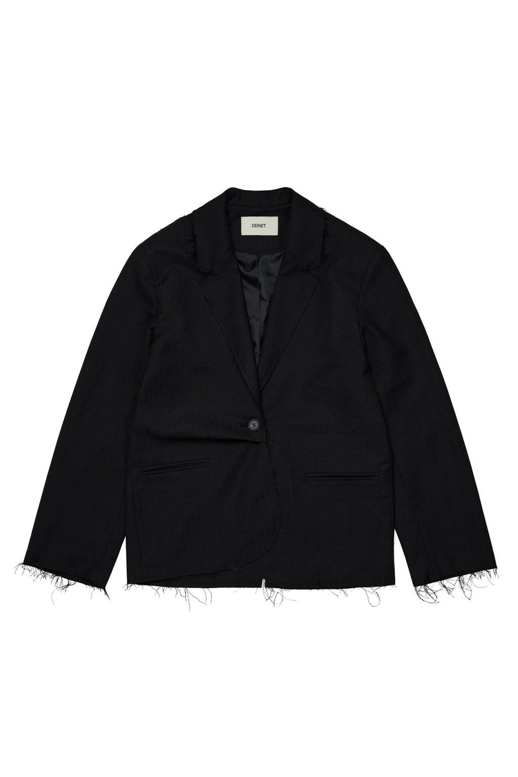 Deinet - Deinet Rough Cut Detail Blazer (Black) product image 12 | TRAB K-Fashion Australia