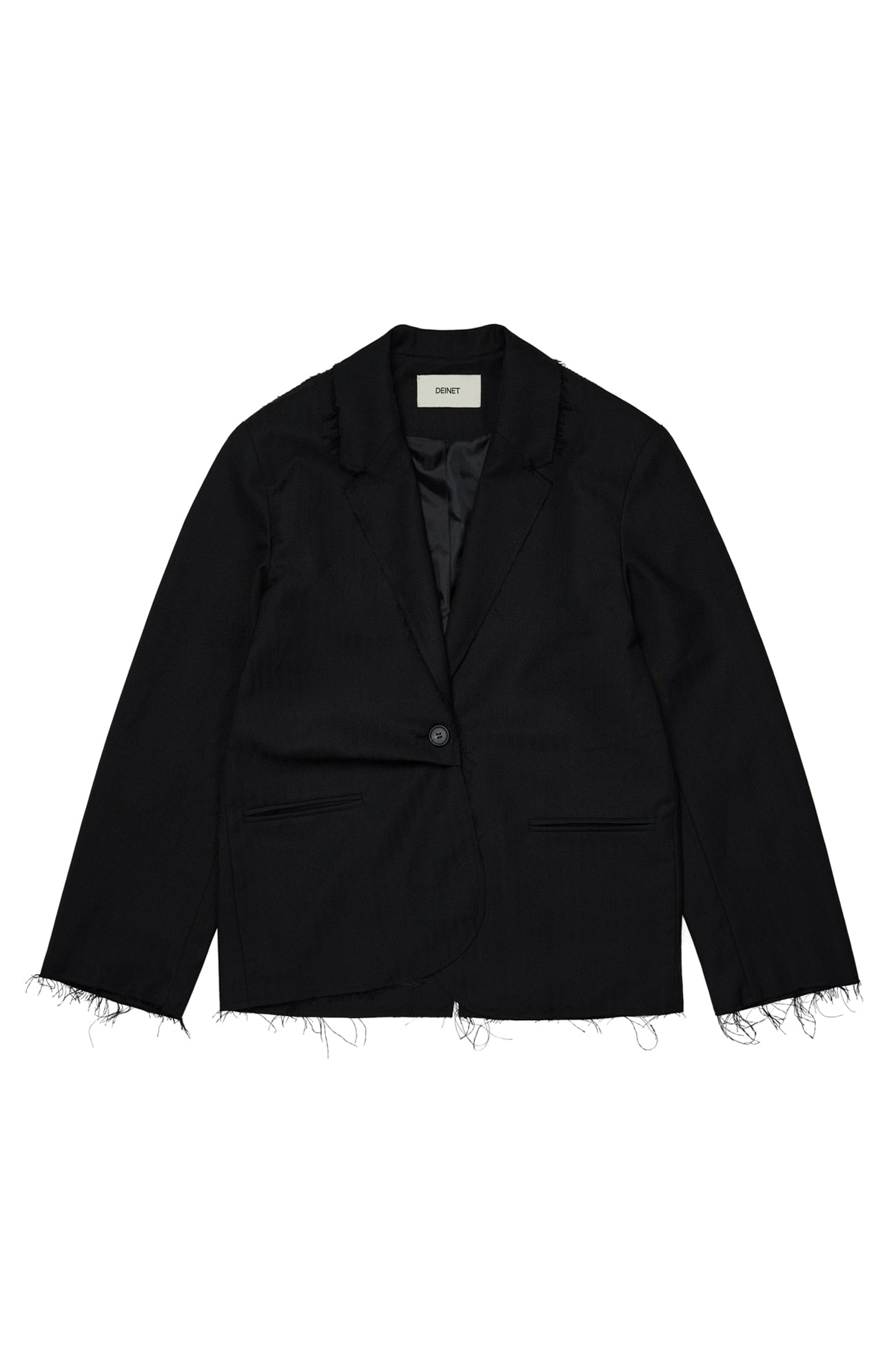 Deinet - Deinet Rough Cut Detail Blazer (Black) product image 12 | TRAB K-Fashion Australia
