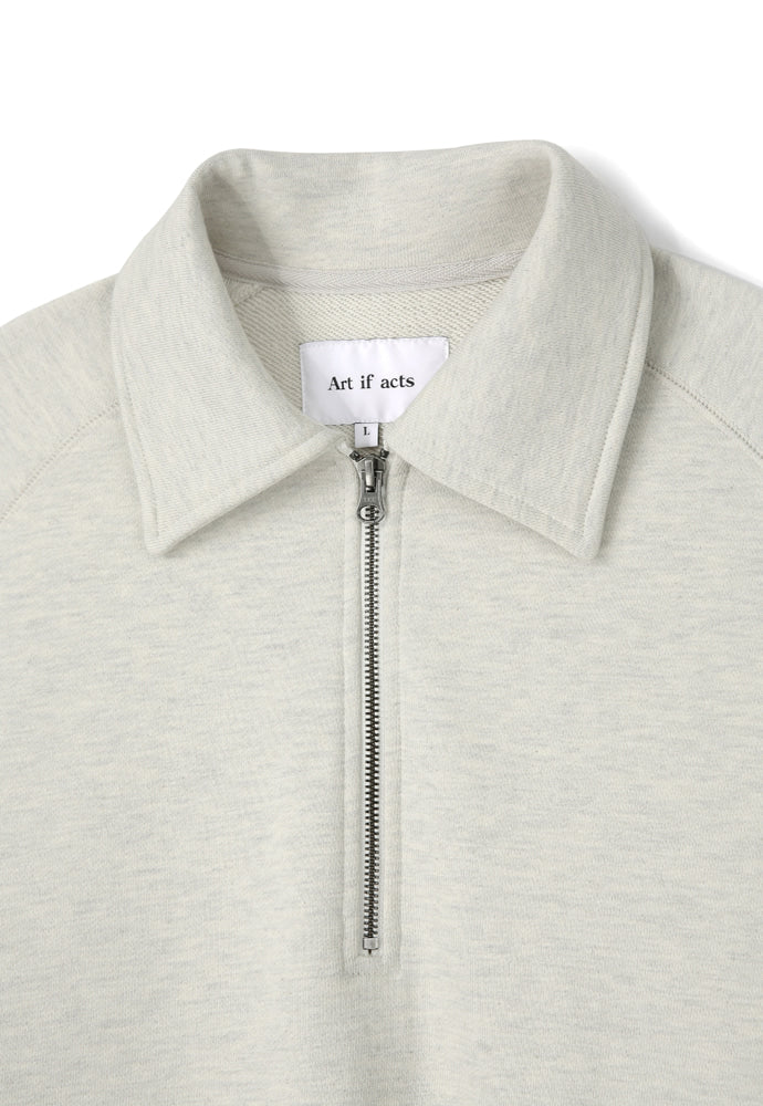Art if acts - Half Zipup Sweat Shirt (Oatmeal) product image 7 | TRAB K-Fashion Australia