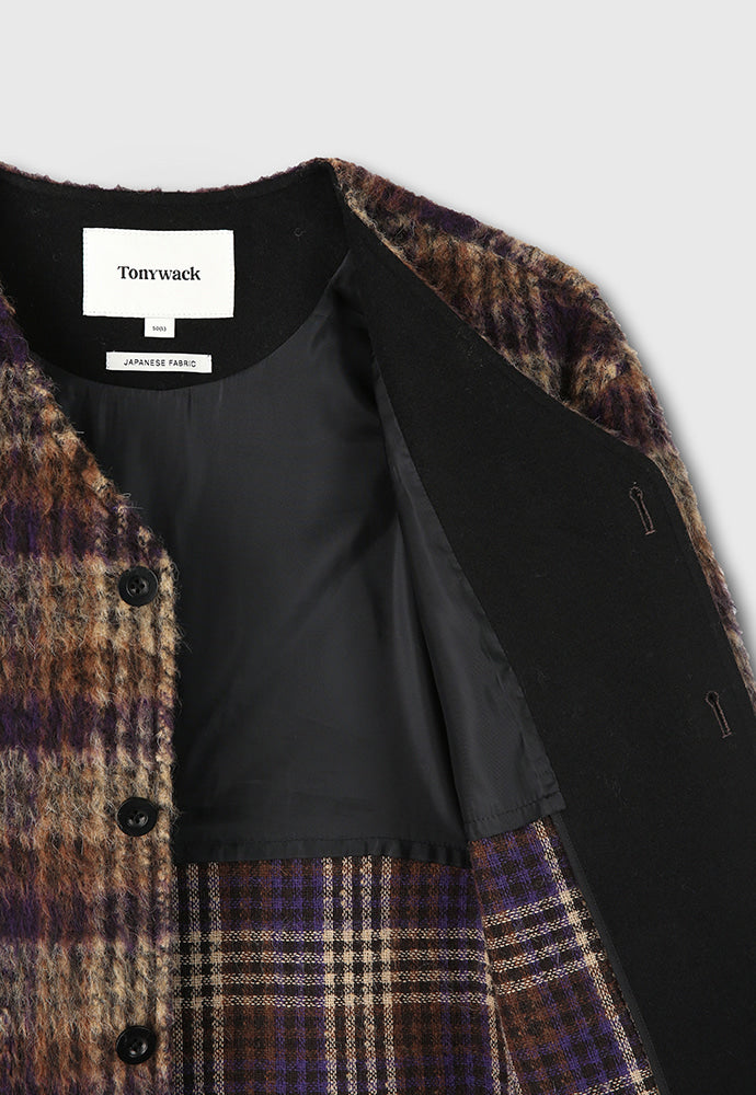 Tonywack - Japanese Fabric Mohair Button Blouson (Camel / Purple) product image 11 | TRAB K-Fashion Australia