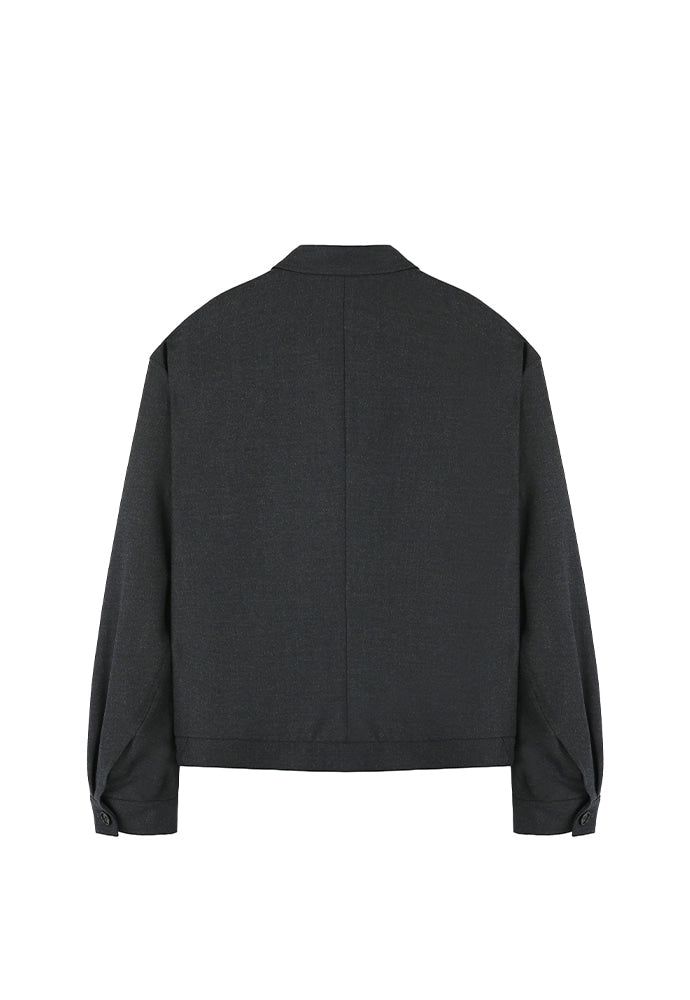 Art if acts - Contrast Wool Blouson (Charcoal) product image 8 | TRAB K-Fashion Australia