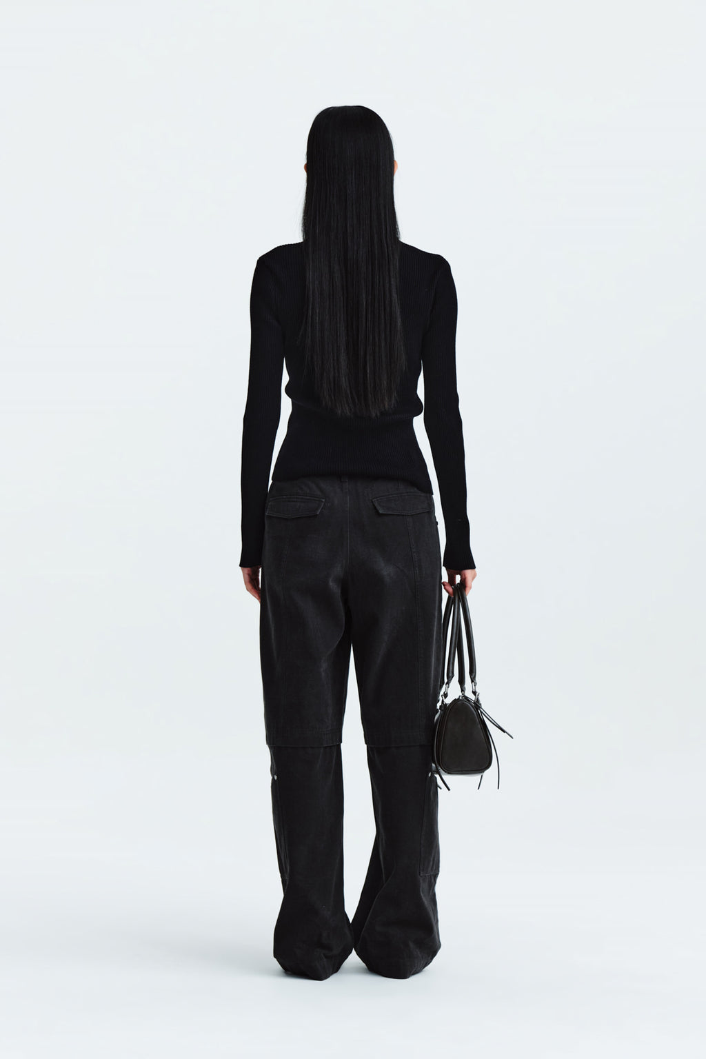 Matin Kim - Patch Pocket Washed Cargo Pants (Dark Khaki) product image 7 | TRAB K-Fashion Australia