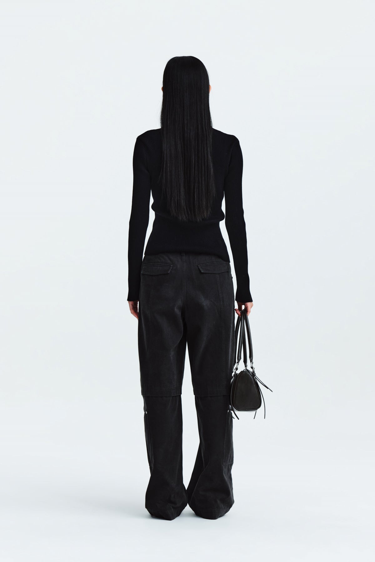 Matin Kim - Patch Pocket Washed Cargo Pants (Dark Khaki) product image 7 | TRAB K-Fashion Australia