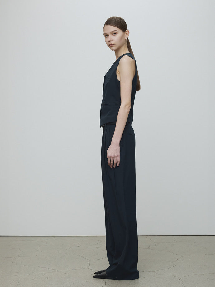 Tonywack - Linen Tailored Vest (Navy) product image 2 | TRAB K-Fashion Australia