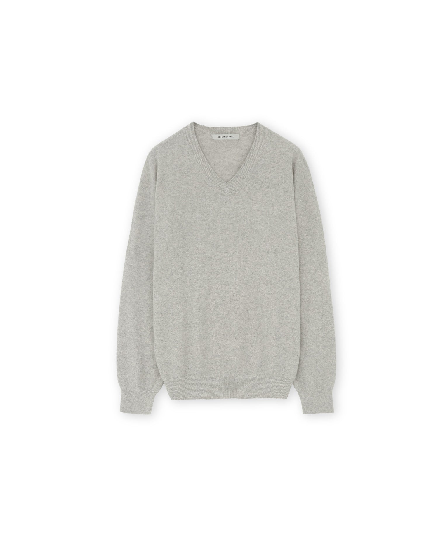 Brownyard - Extra Super Fine V Neck Knit (Light Grey) product image 3 | TRAB K-Fashion Australia