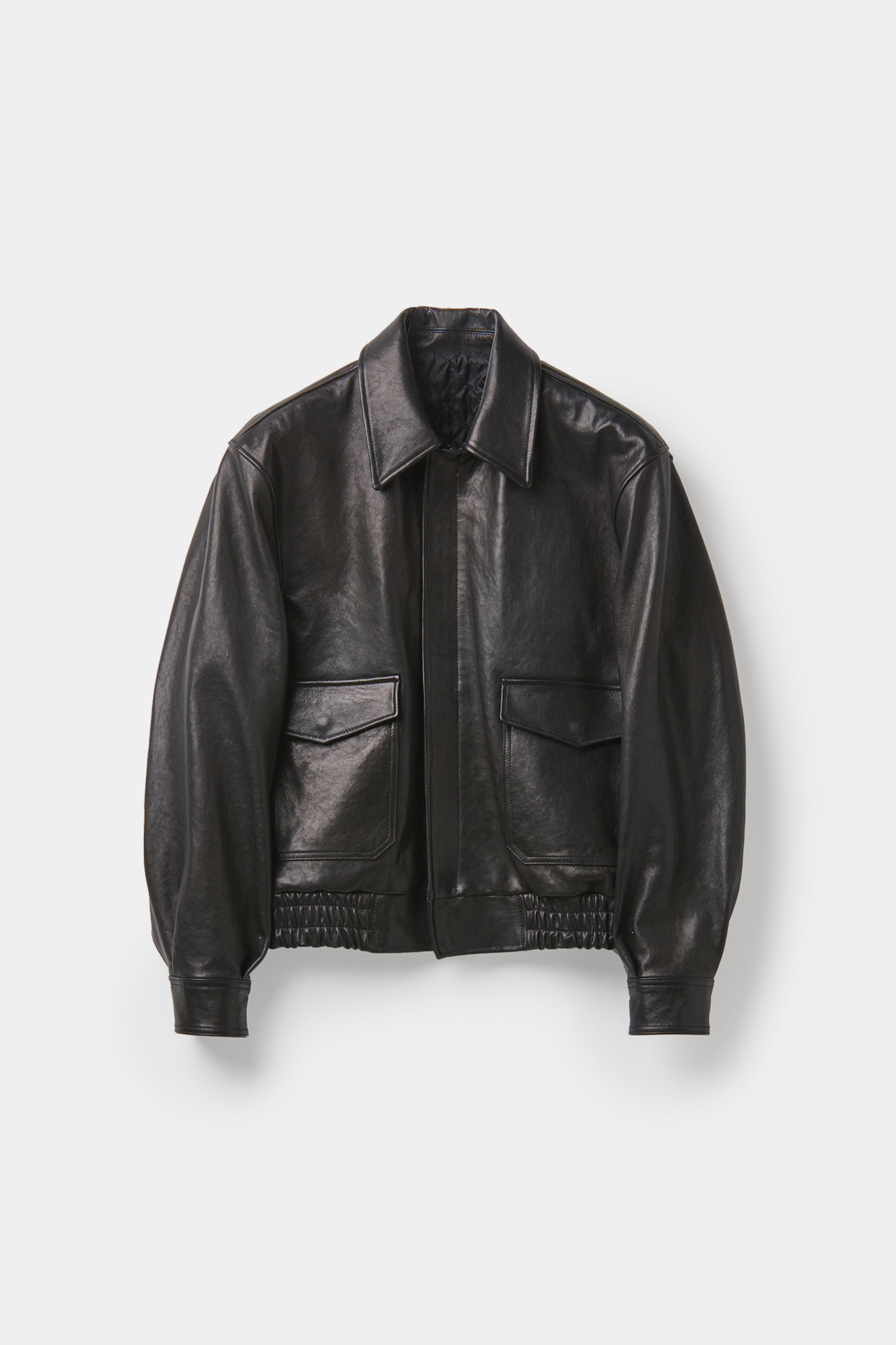 Coor - Vegetable Leather A-2 Jacket (Black) product image 1 | TRAB K-Fashion Australia