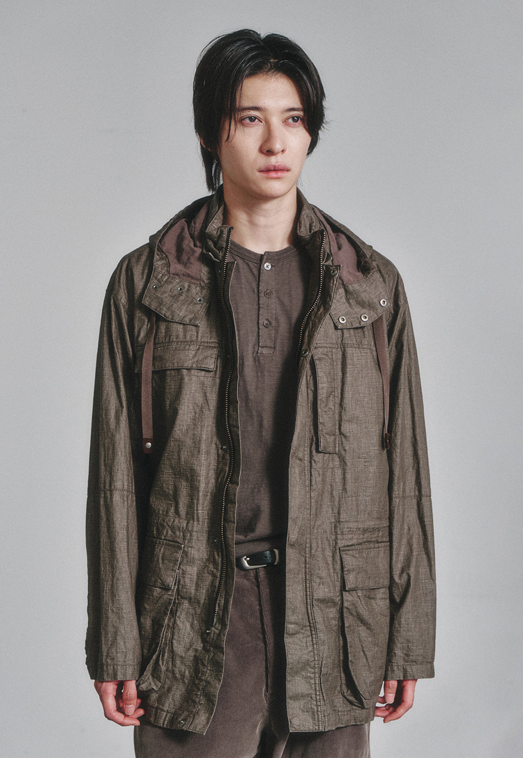 Art if acts - Linen Rain Parka (Wood) product image 5 | TRAB K-Fashion Australia