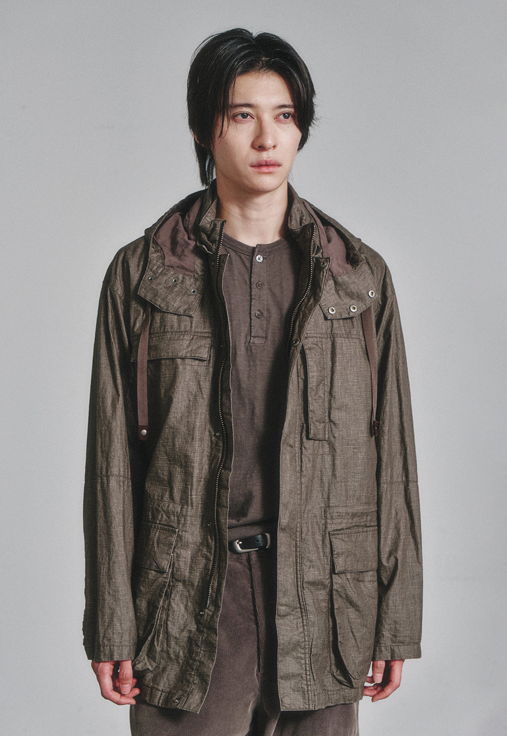 Art if acts - Linen Rain Parka (Wood) product image 5 | TRAB K-Fashion Australia