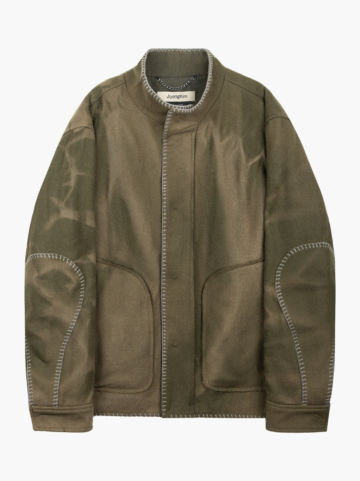 Jiyong Kim - Sun-Bleached Blanket Jacket (Green) product image 9 | TRAB K-Fashion Australia