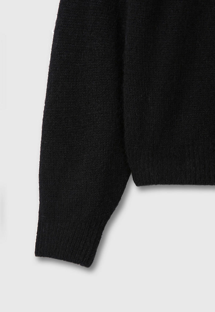 Tonywack - Baby Alpaca Mohair Collar Cardigan (Black) product image 10 | TRAB K-Fashion Australia